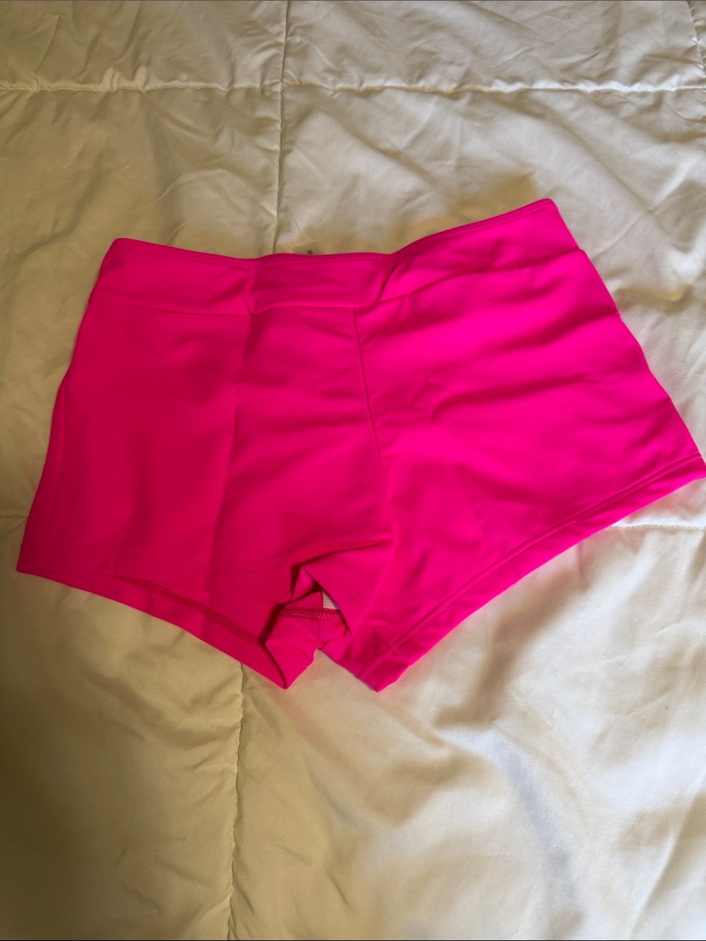 High-Waist Women's Hot Pink Bike Shorts